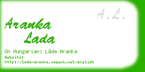 aranka lada business card