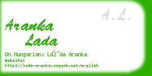 aranka lada business card